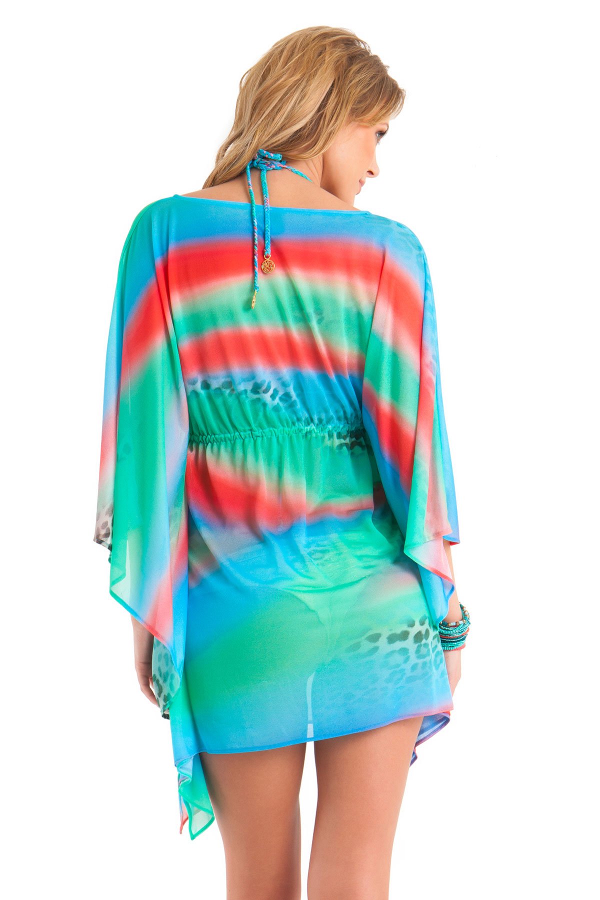 Sparkling Mermaid Glitter Caftan Dress for Women - Beach Cover Up, Pool Party, Summer Vacation Outfit