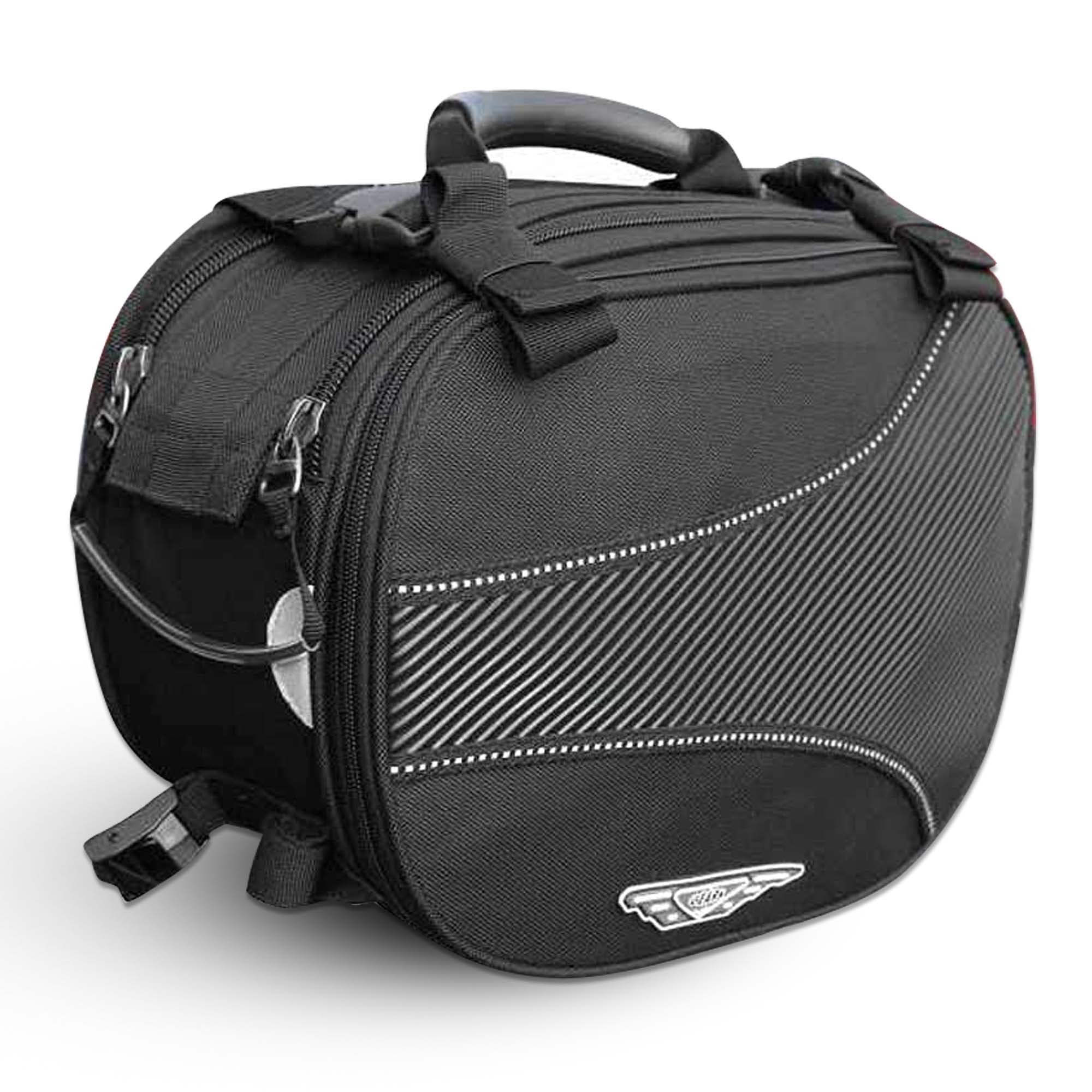 GEARS Voyager Motorcycle Saddlebags - Waterproof Expandable Leather Motorcycle Luggage Bags for Harley, Cruiser & Touring Bikes - Back Seat Storage Accessories (Pair) - Perfect for Long Rides, Road Trips & Daily Commuting