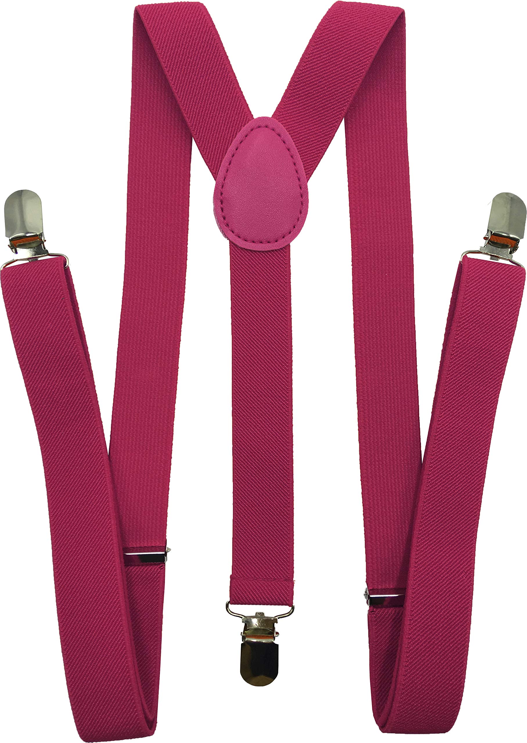 Solid Color Suspenders Y-Back | Adjustable Elastic Braces for Men & Women | Perfect for Formal Wear, Cosplay & Vintage Outfits
