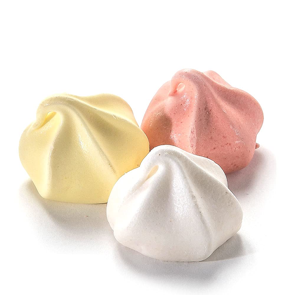 Krunchy Melts Original Meringue Cookies - Rainbow Vanilla Flavor | Low Calorie Snack (80 Cal/Serving) | Fat Free, Gluten Free, Dairy Free, Kosher | 4oz Pack | Perfect for Parties, Gifts & Healthy Desserts