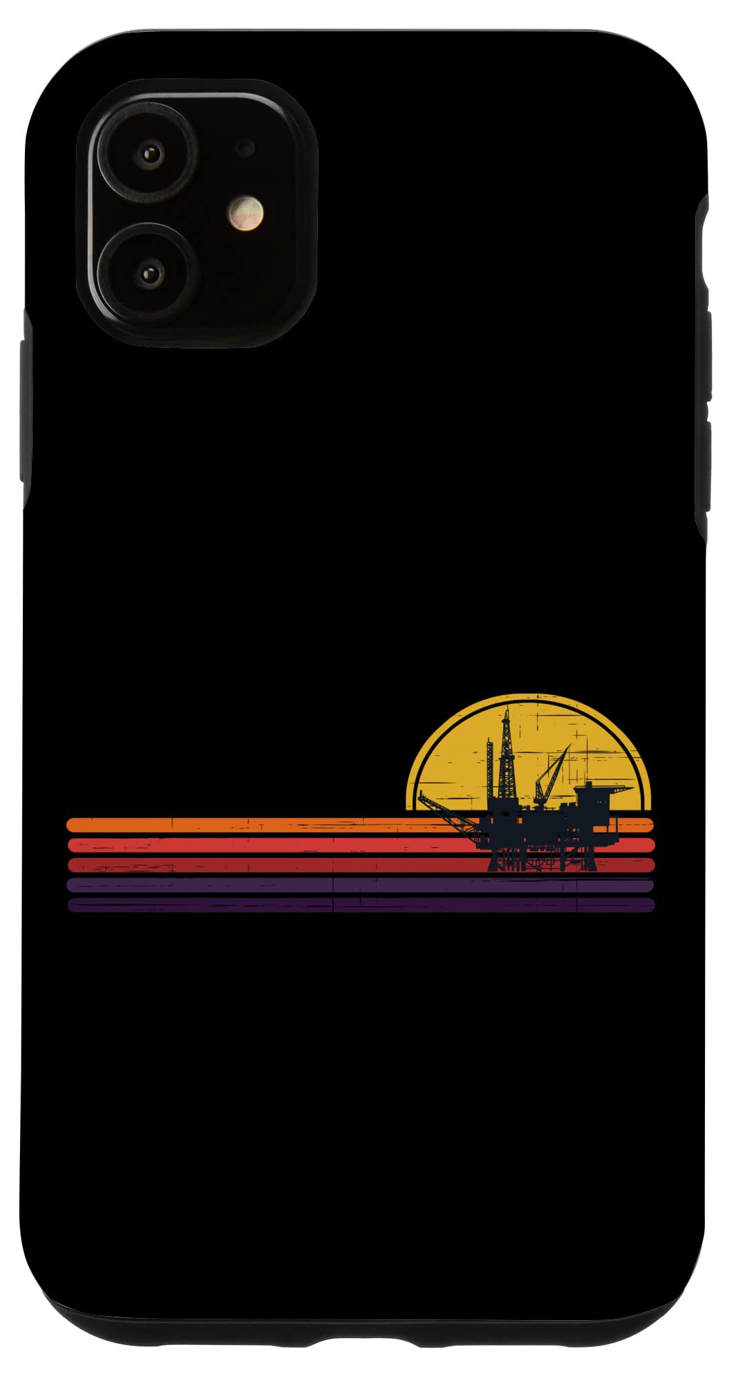 iPhone 11 Case for Oil Rig Workers - Durable Oil Well Pumpjack Design Phone Cover | Perfect for Rough Work Environments & Outdoor Jobs
