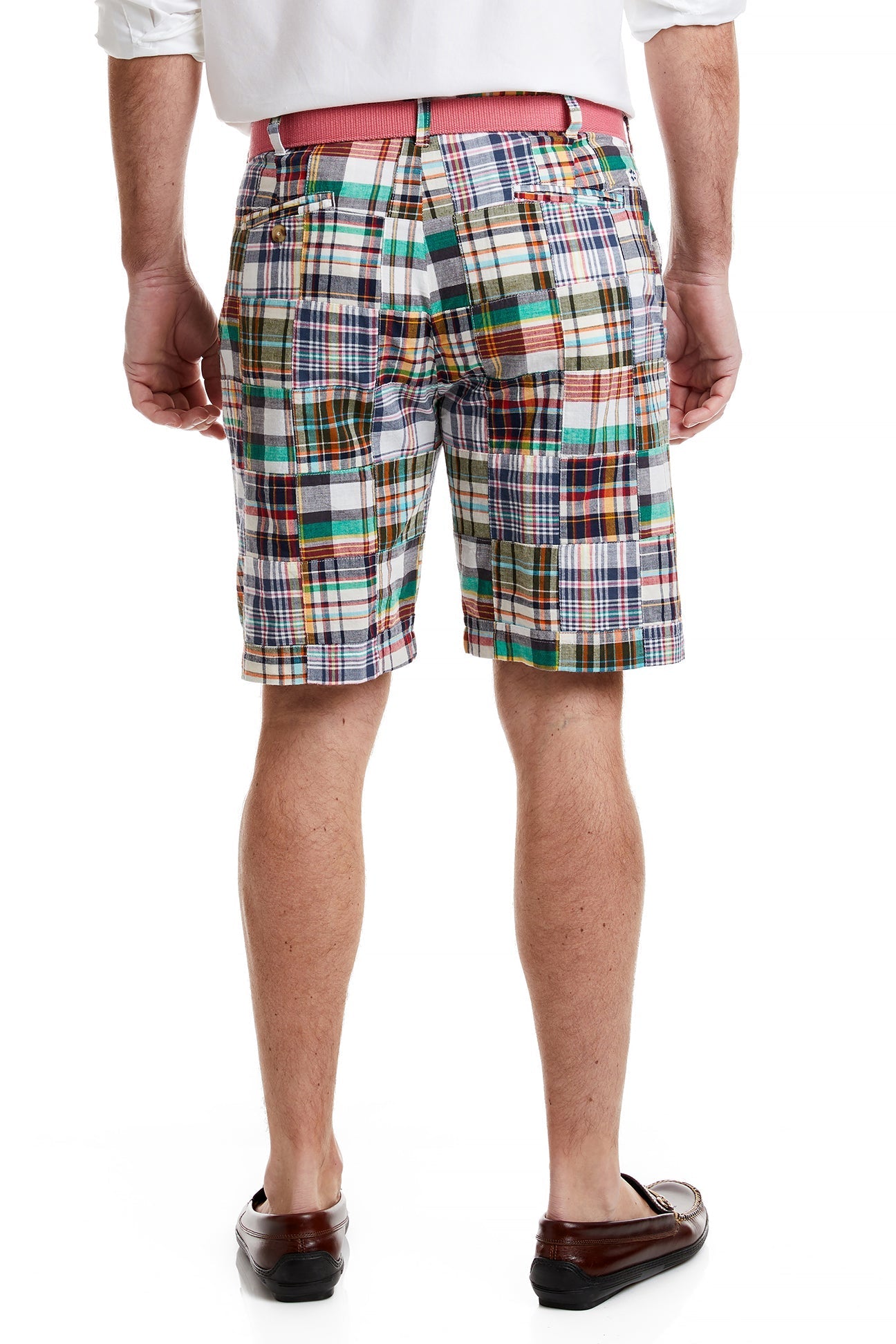 Cisco Short Osterville Patch Madras Shirt - Lightweight Cotton Casual Button Down for Men | Perfect for Summer Outings, Beach Vacations & Relaxed Weekends