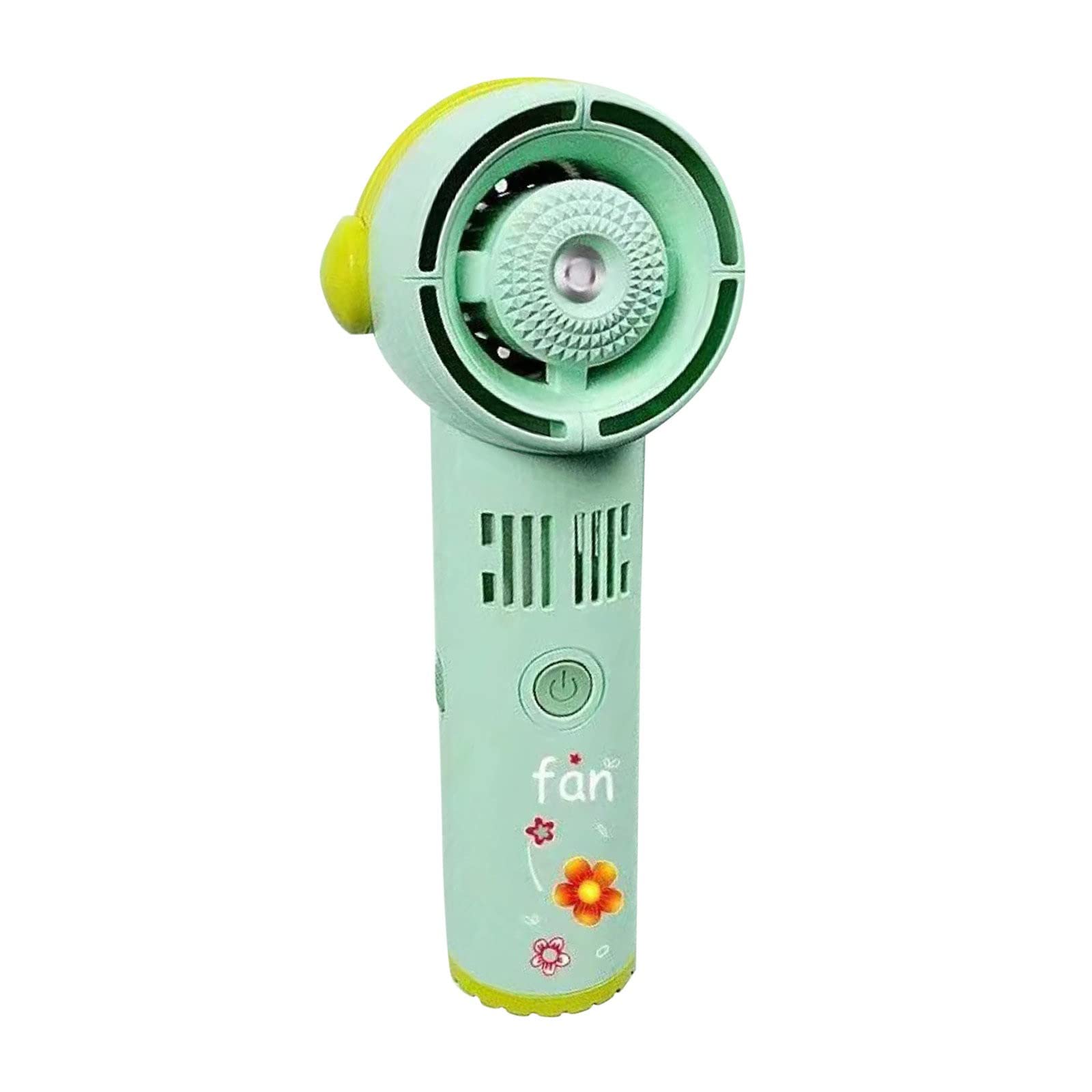 USB Rechargeable Portable Handheld Fan with Moisturizing Spray - Clip On, Leafless, Oscillating for Cooling - Perfect for Office, Travel, Camping & Outdoor Activities