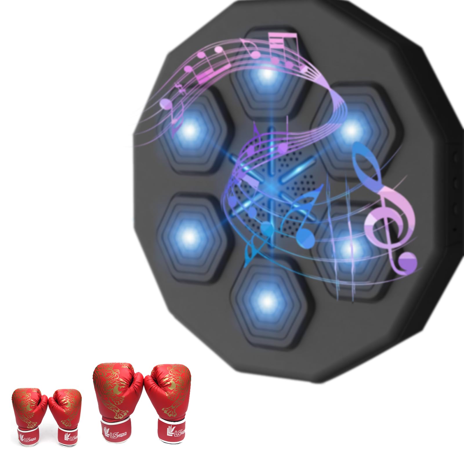 MOBYAT 2023 Upgraded Electronic Boxing Machine with Bluetooth & USB Charging - Smart Punching Bag for Boxing Training, Home Gym, Stress Relief - Perfect for Kids & Adults (Wall Mounted) - Great for Home Workouts, Boxing Practice & Fitness Training