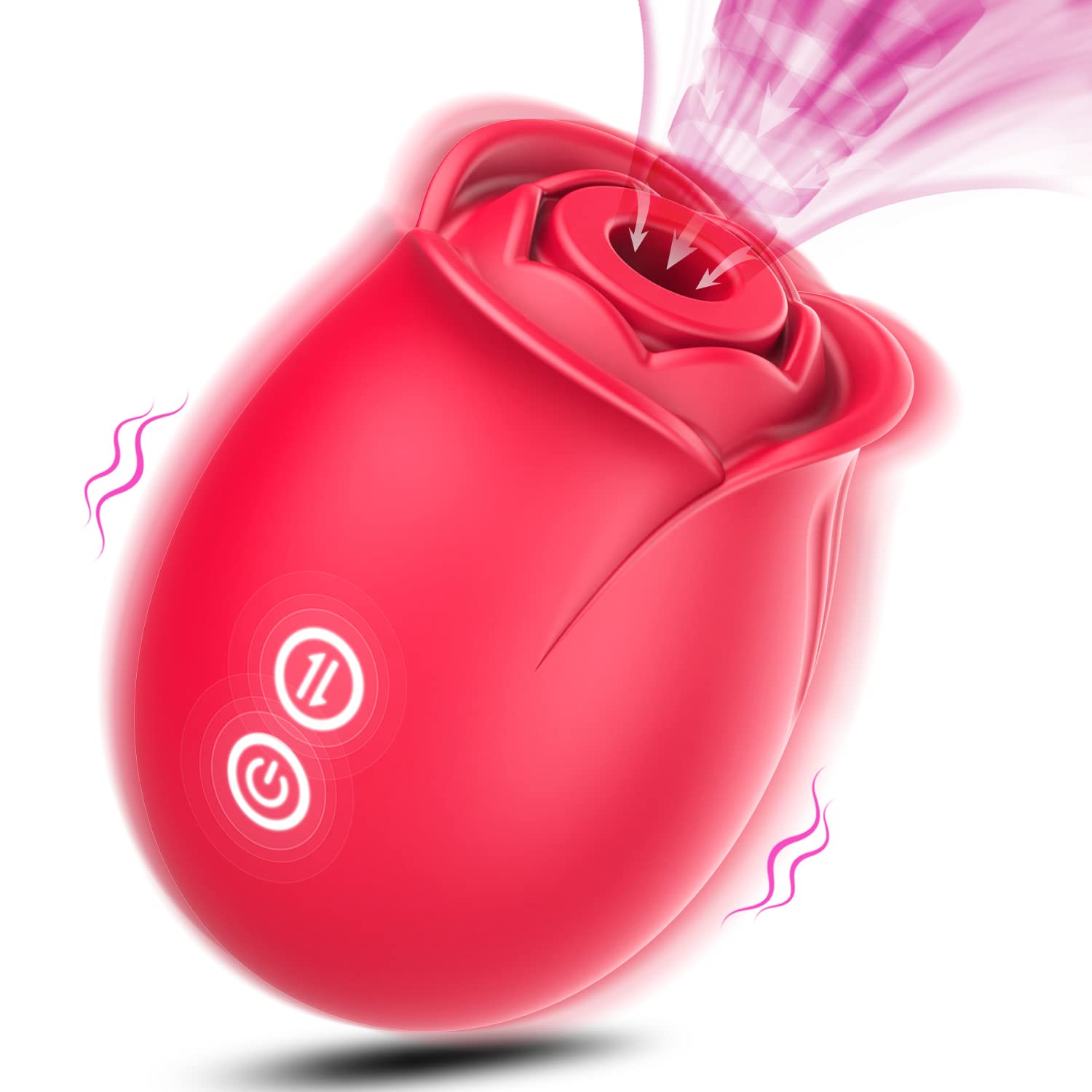 Premium Rose Vibrator with 5 Suction & Vibration Modes - G-Spot & Clitoral Stimulator for Women, Couples Play - Perfect for Sensual Massage, Foreplay & Intimate Adult Games
