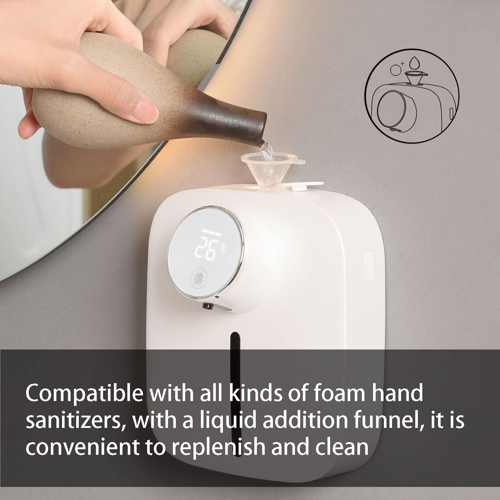 Automatic Touchless Soap Dispenser 320ml - Rechargeable Wall Mount Hand Sanitizer Dispenser for Bathroom, Kitchen & Hotel | Pink | Hygienic Hands-Free Solution for Home, Office & Public Spaces | No-Touch Technology Prevents Germ Spread - Perfect for High-Traffic Areas, Restaurants, Hospitals, Schools, Gyms & Workplaces | Ideal for Daily Hand Hygiene & Public Safety | Great for Pandemic Prevention, Contactless Cleaning & Modern Smart Homes