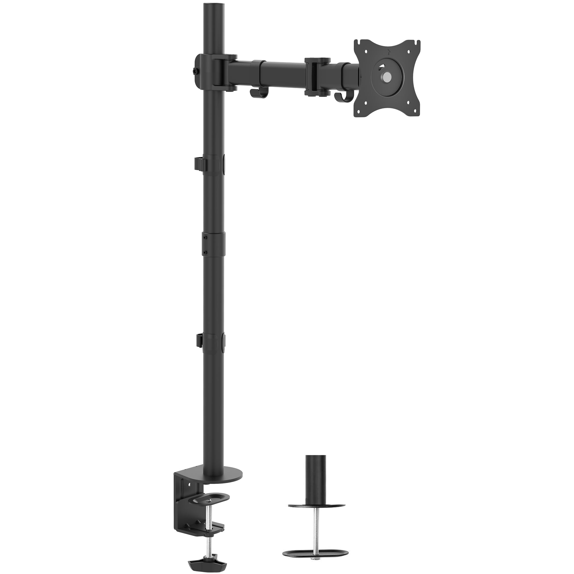 Extra Tall Single Monitor Desk Mount - Holds Up to 38 Inch Screens for Home Office & Gaming Setup
