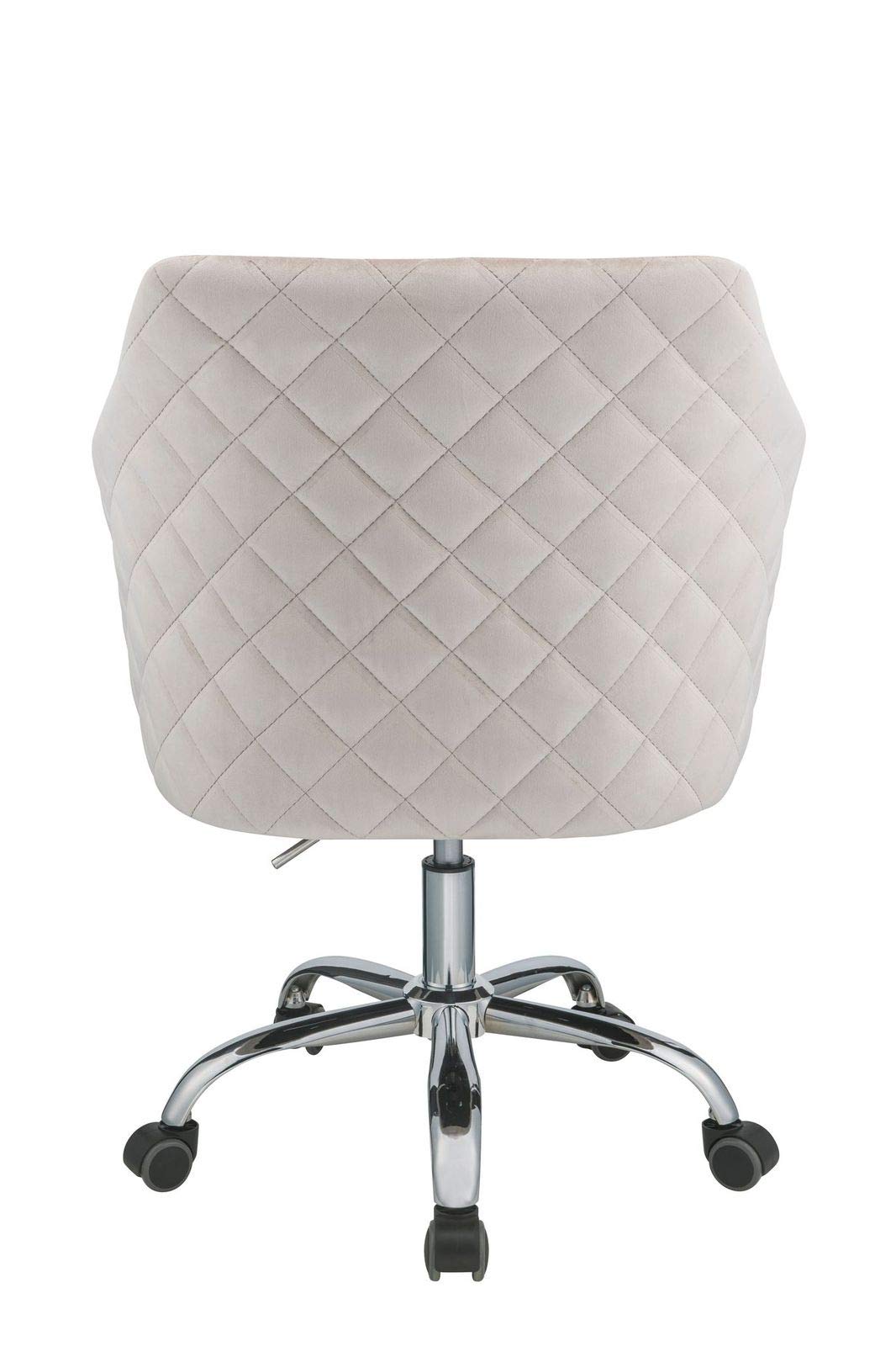 Velvet Vanity Chair with High Back - Diamond Tufted Office Bucket Chair for Bedroom & Living Room, 360° Swivel Desk Chair - Perfect for Makeup, Dressing Table & Home Office Workspace