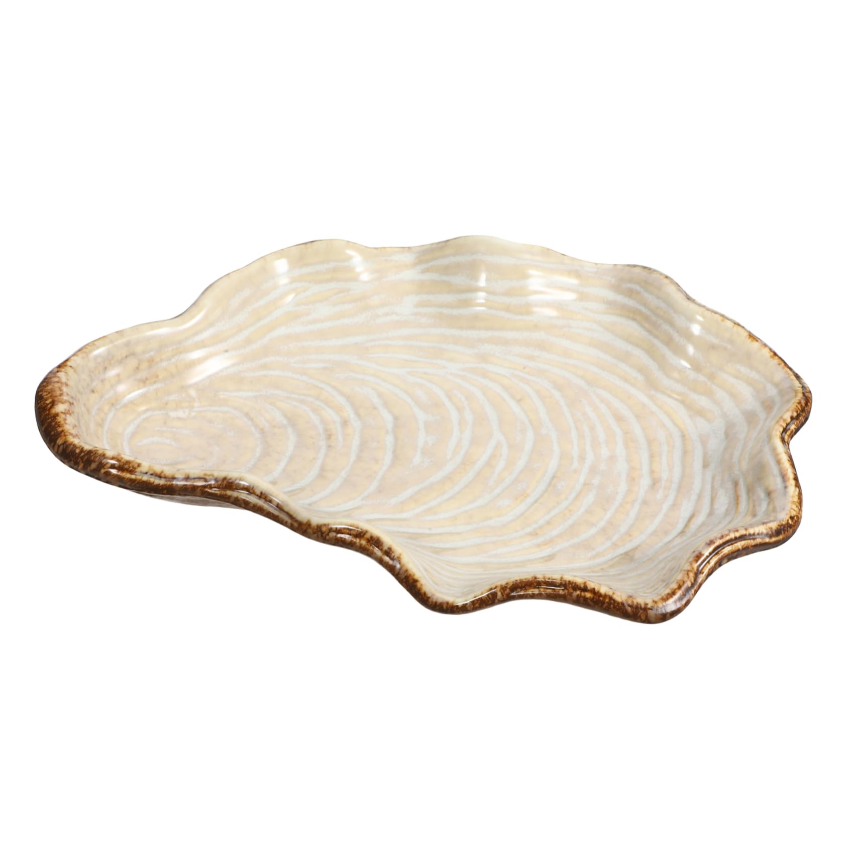 Operitacx Ceramic Shell-Shaped Candy Bowl - Decorative Japanese Style Tray for Candy, Cookies, Fruit, and Salad - Perfect for Home Decor, Party Serving, and Kitchen Use