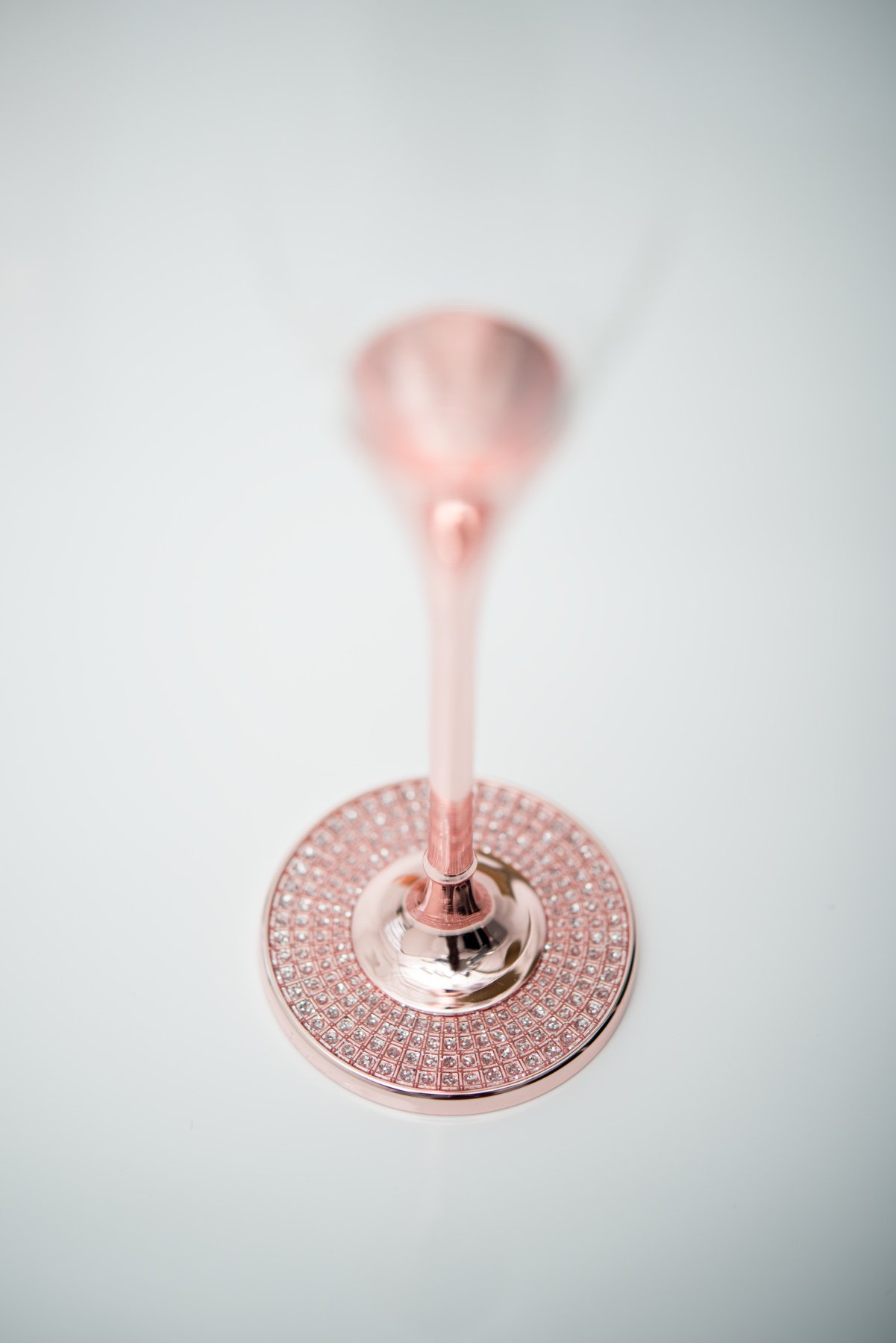 Weddingstar Rose Gold Diamond Glitter Rhinestone Crystal Toasting Champagne Flutes - Elegant Couple's Toast Glasses for Weddings, Anniversaries & Romantic Celebrations