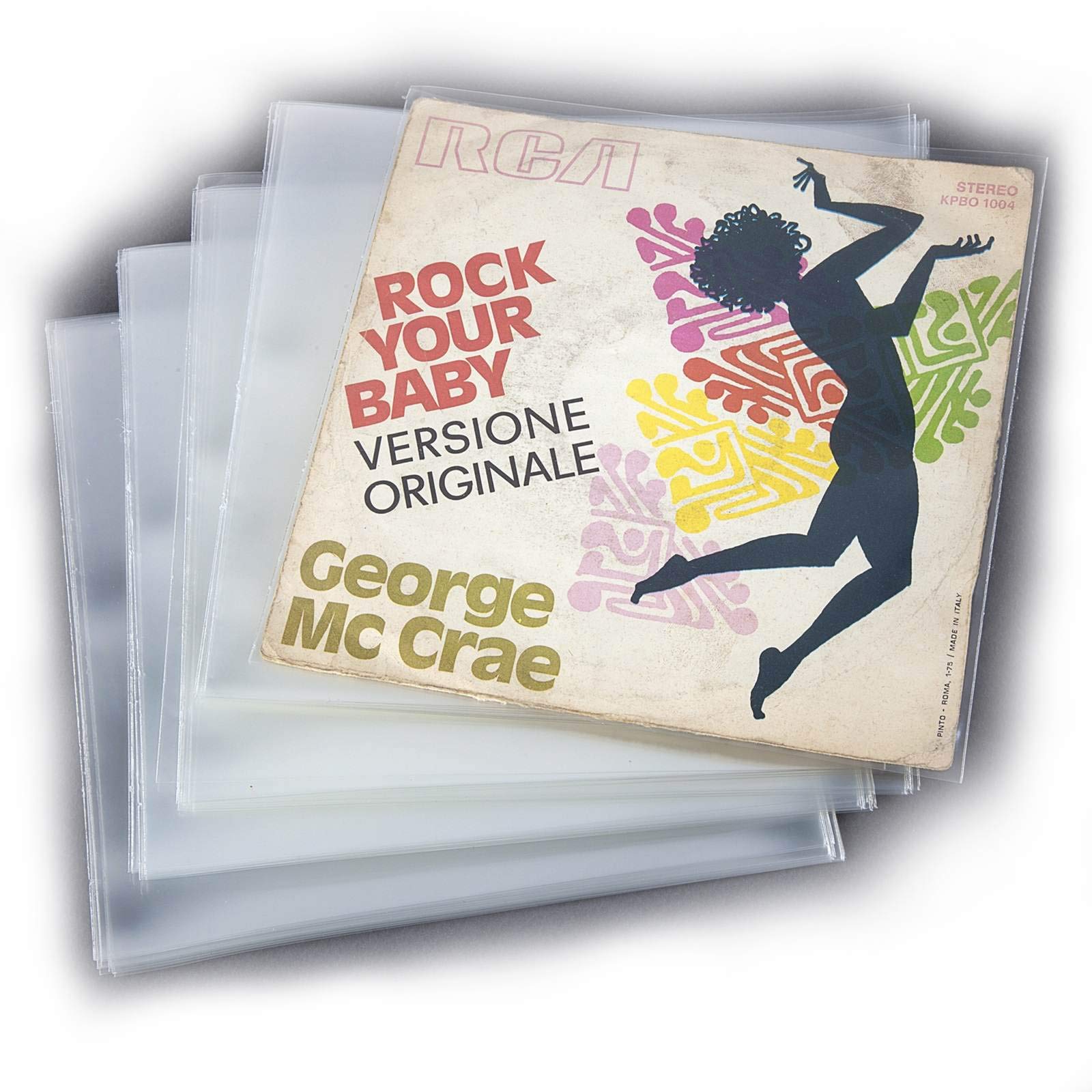 50 Pack Clear Vinyl Record Sleeves for 7