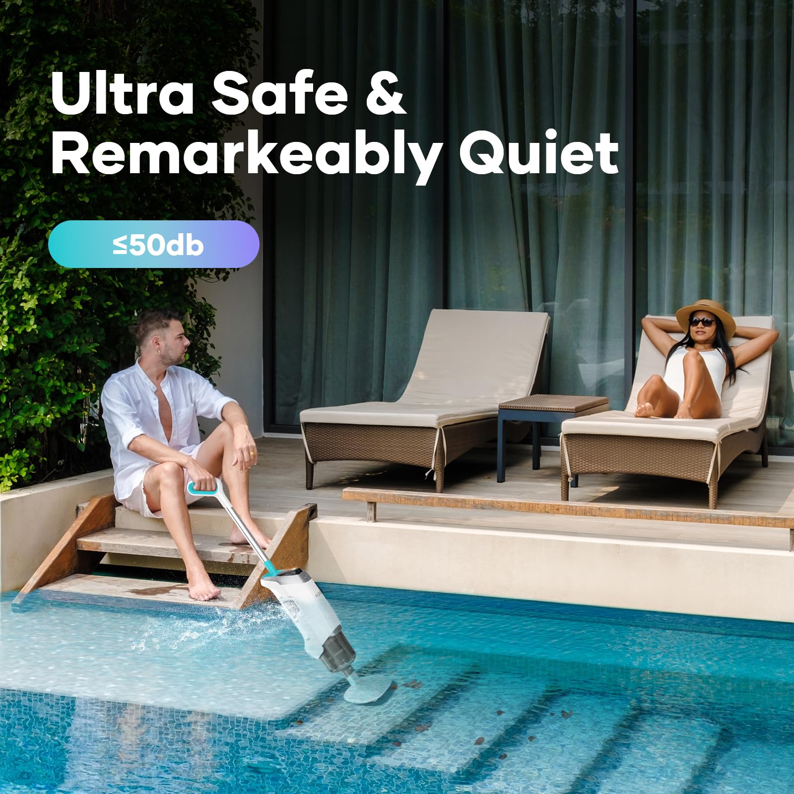 AIPER Cordless Handheld Pool Vacuum Cleaner - 70 Min Runtime, 2H Fast Charge, for Above Ground & Inground Pools, Corners, Stairs - Perfect for Quick Pool Cleaning & Maintenance
