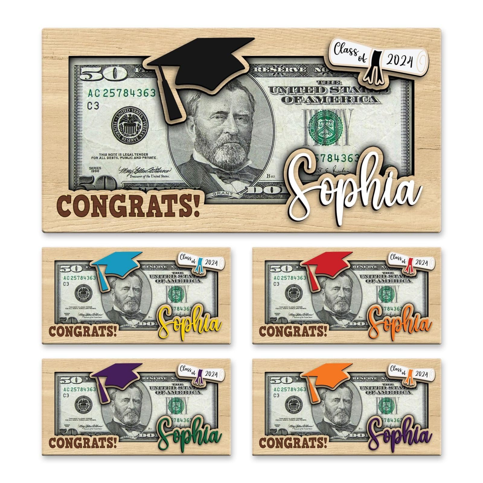 Personalized Graduation Money Holder - Custom Cash Gift Envelope for Graduation, Easter & Special Occasions - Unique 2024 Graduation Gift Idea (MH-B) - Perfect for Graduation Parties, Easter Celebrations & Thoughtful Gifts