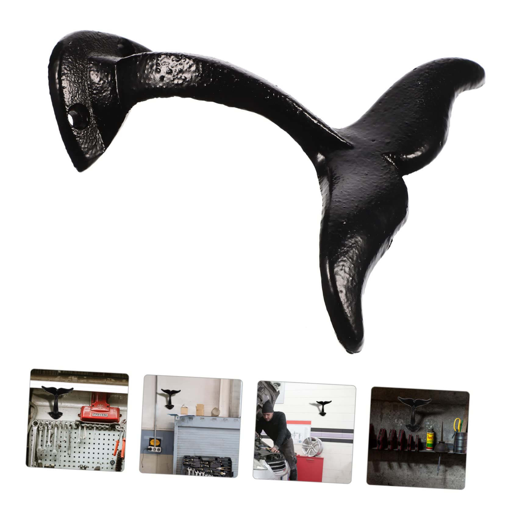 LIFKICH Garage Organization Tool - Heavy Duty Wall Mount Hooks with Fish Tail Design for Sturdy Storage - Perfect for Hanging Tools, Bikes, and Garden Equipment in Garage, Shed, or Workshop