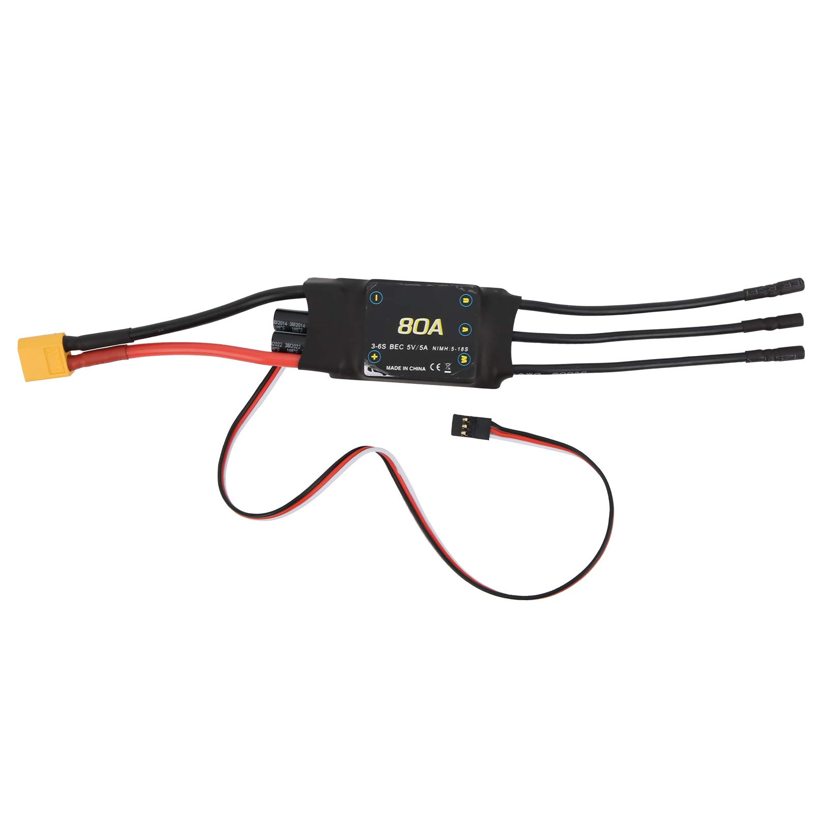 Shanbor 80A Drone ESC - High Power RC Electric Speed Controller with Adjustable 5V/7.4V/8.4V BEC for RC Drones, Foam Aircraft & DIY Repairs - Perfect for FPV Racing, Aerial Photography & RC Hobbyists