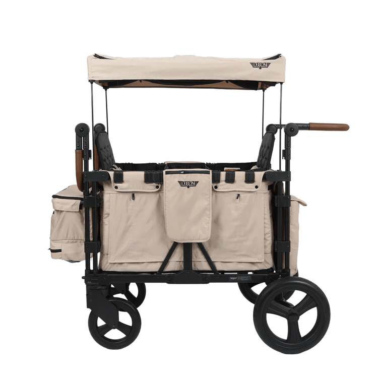 Keenz XC+2.0 Stroller Wagon for 4 Passengers - All-Terrain Baby & Kids Wagon with Canopy - Perfect for Beach, Park, and Family Outings