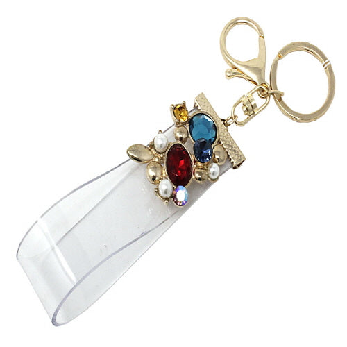 Crystal Stud Keychain - Elegant Rhinestone Key Ring for Women & Men - Perfect for Car Keys, House Keys & Gift Giving