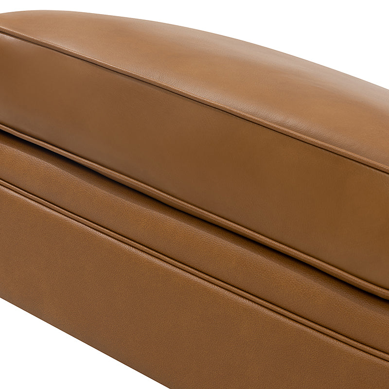 Basilio Modern Genuine Leather Storage Ottoman Bench - Living Room Footrest, Coffee Table & Extra Seating - Perfect for Home, Office & Bedroom