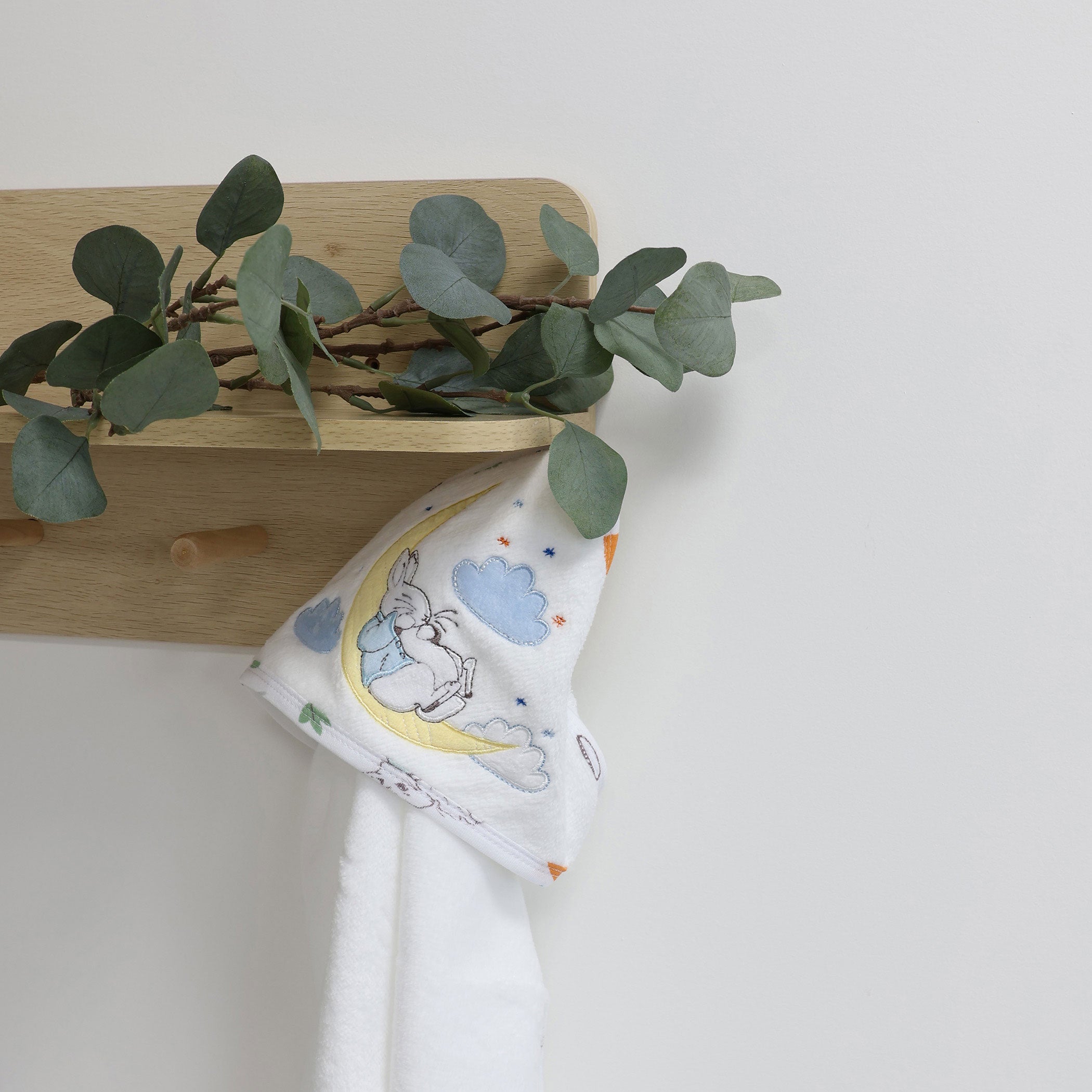 Peter Rabbit 'New Adventure' Hooded Towel - Soft Baby Bath Towel with Hood, Blue - Perfect for Newborns, Toddlers & Kids After Bath, Swimming or Beach Time