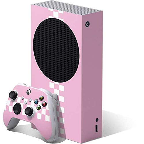 Skinit Pink Checkerboard Gaming Skin Decal for Xbox Series S Console & Controller - Custom Protective Vinyl Wrap - Perfect for Gaming Setups & Personalization