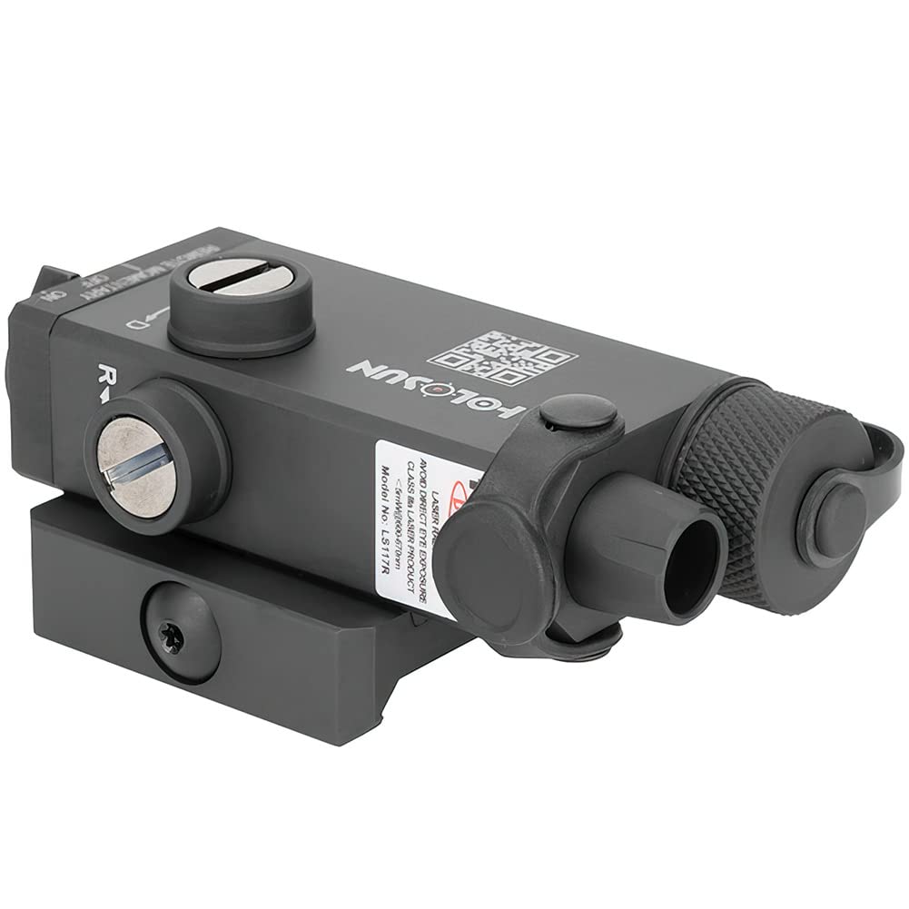 HOLOSUN LS117 Red/Green Laser Sight for Rifles & Shotguns | Waterproof Lightweight Aluminum Picatinny Rail Mount with QD Release, Remote Switch & Battery - Perfect for Tactical Shooting, Hunting & Home Defense