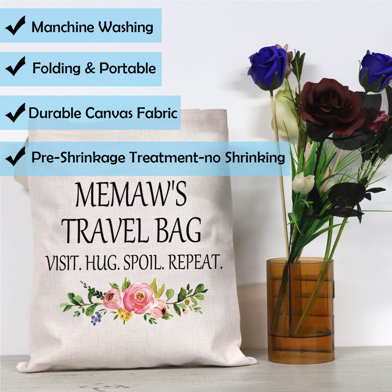 GJTIM Grandma Travel Toiletry Bag - Waterproof Cosmetic Organizer for Women, Perfect Birthday Gift for Memaw - Ideal for Vacations, Road Trips & Airplane Carry-On