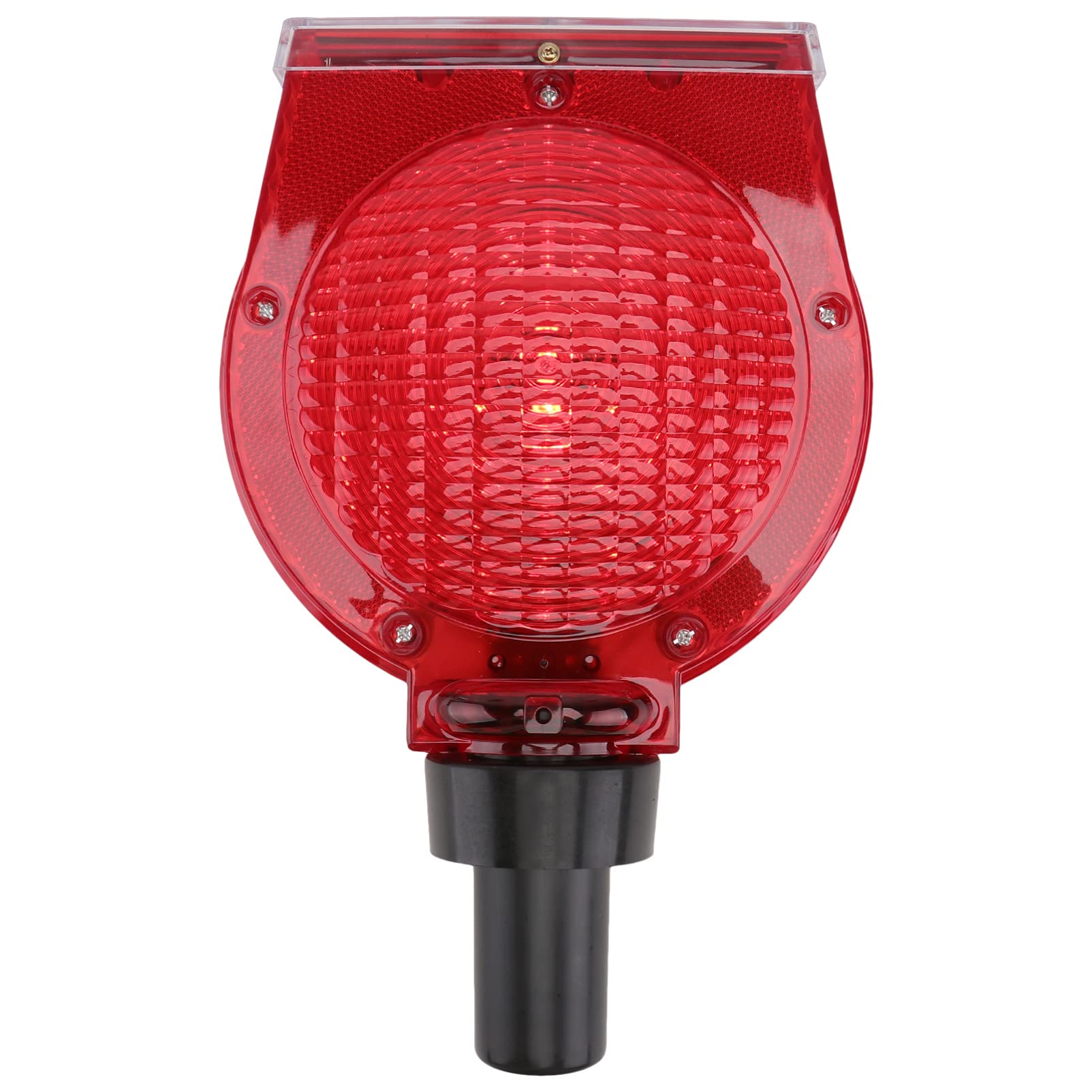 1PC Professional Solar-Powered LED Emergency Strobe Light - Waterproof Red Warning Signal Light for Construction, Traffic, and Outdoor Safety - Ideal for Road Barricades, Cones, and Hazard Zones