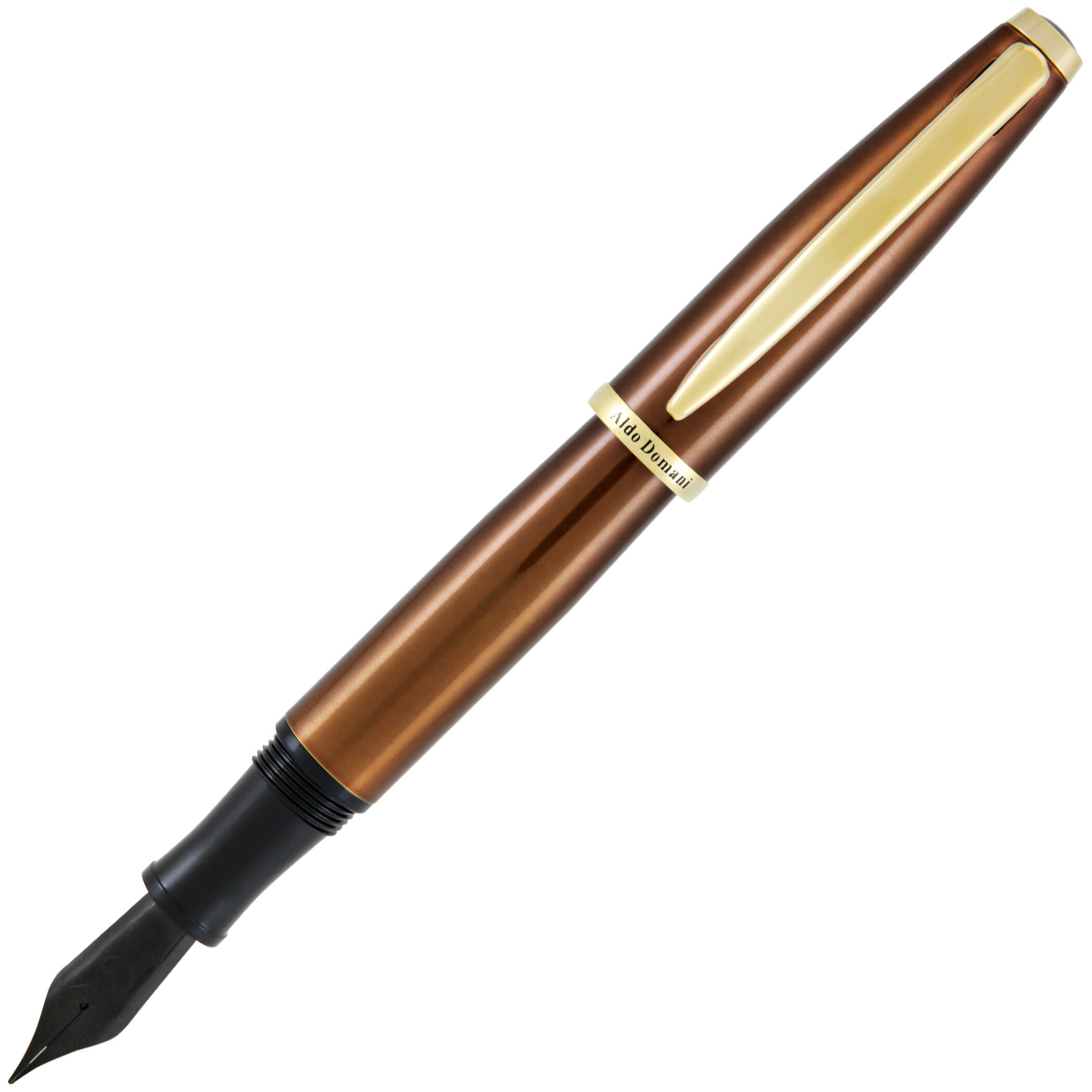 Monteverde Aldo Domani Brown Fountain Pen - Premium Writing Instrument for Calligraphy, Journaling & Business Signatures