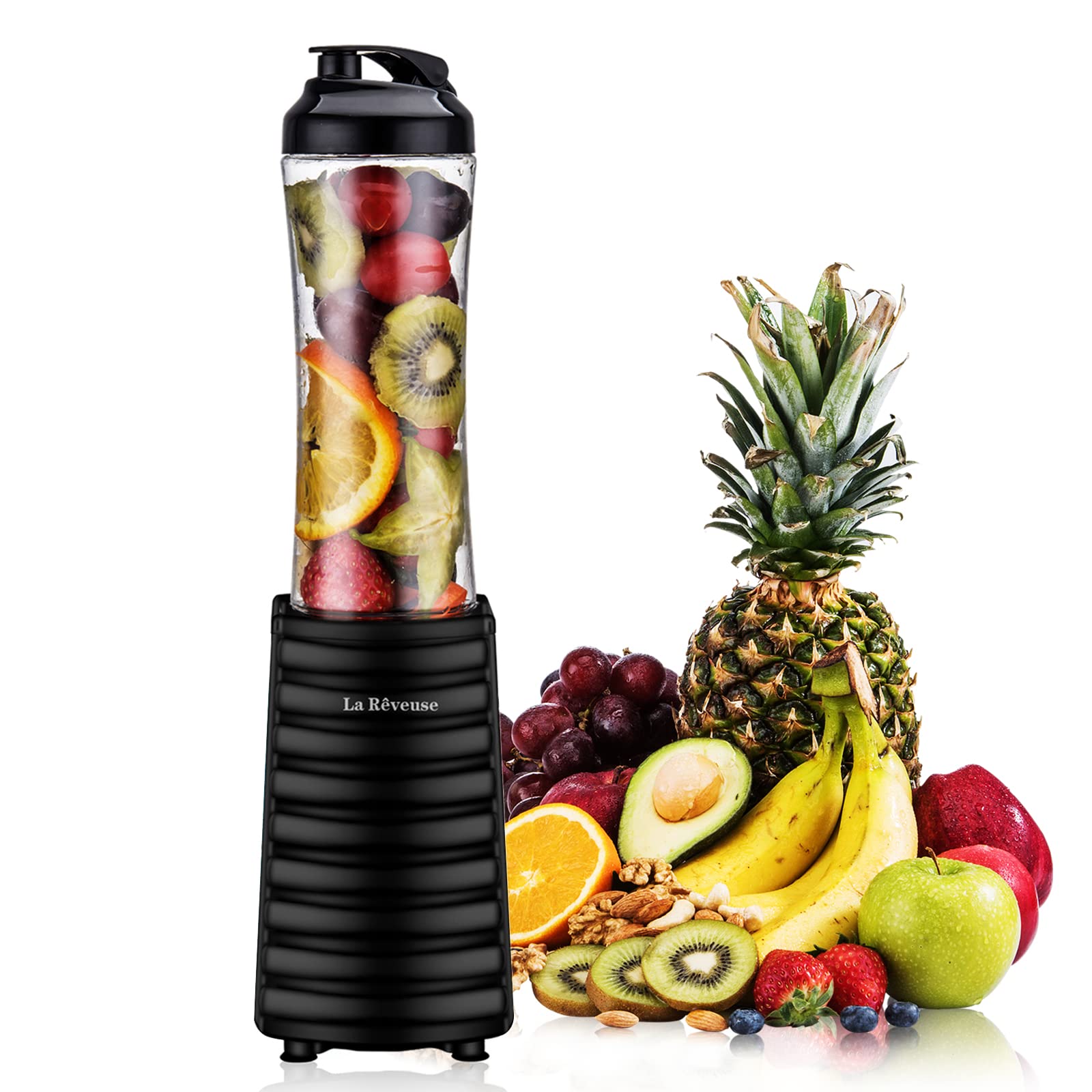 La Reveuse 300W Blender with 18oz BPA-Free Bottle - Perfect for Smoothies & Travel