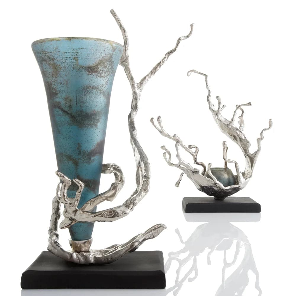 Elegant Aqueous Glass Candle Holder - Perfect for Romantic Dinners, Weddings & Home Decor