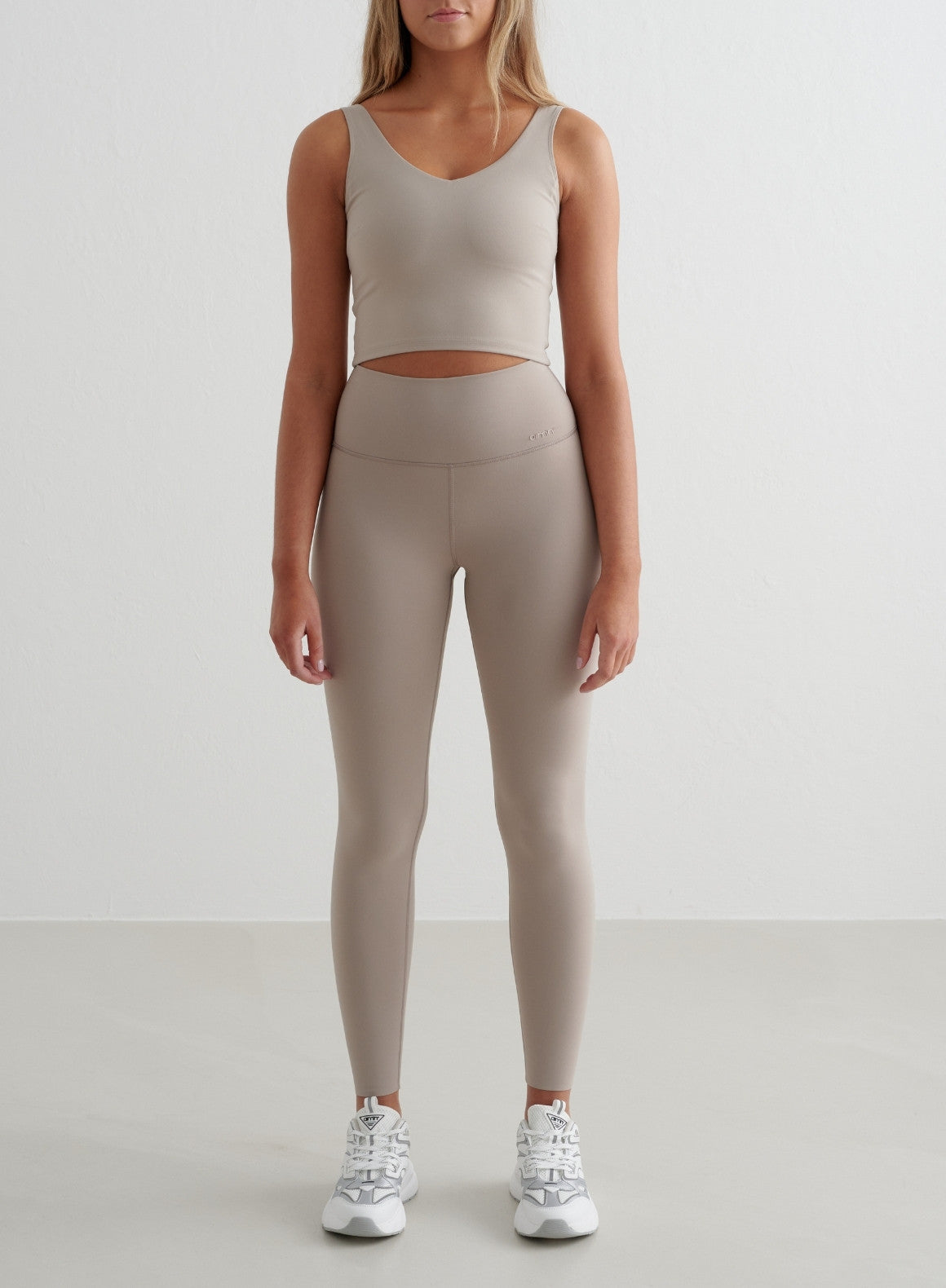 Premium Dark Clay Compression Tights for Women - High Waist Yoga Leggings for Running, Workout & Everyday Wear