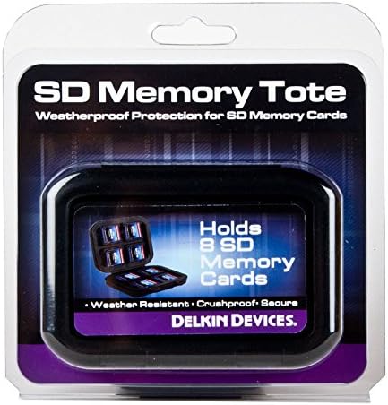 Delkin SD Card Storage Totes - Waterproof & Shockproof Memory Card Organizer Case for Camera, GoPro, DSLR - Perfect for Travel, Photography & Outdoor Adventures (Black)