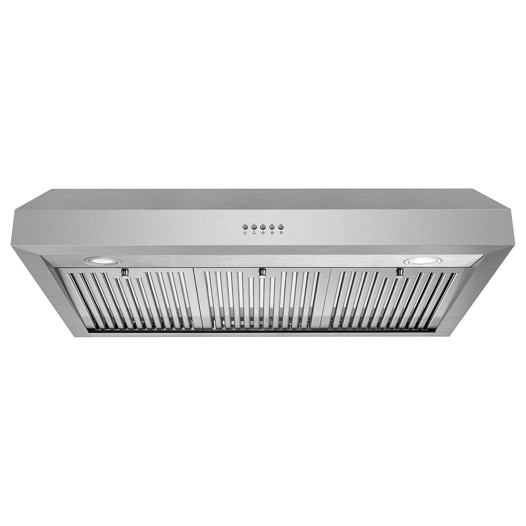 COSMO UC36 36-Inch Stainless Steel Under Cabinet Range Hood with 380 CFM Ducted Ventilation, LED Lights & Button Controls - Perfect for Modern Kitchens, Cooking, and Smoke Removal