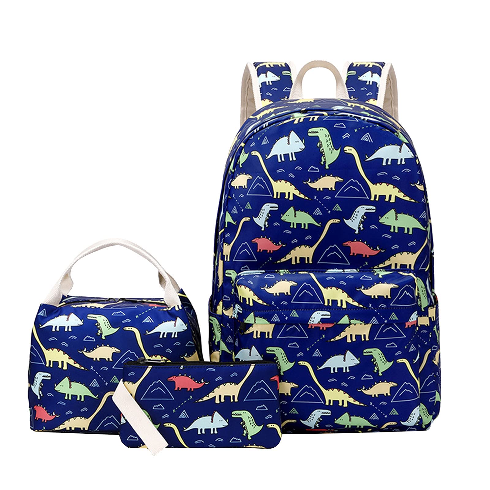 Dinosaur Backpack for Kids - Lightweight Preschool School Bag with Pencil Case & Lunch Box for Boys & Girls | Perfect for School, Travel & Daycare
