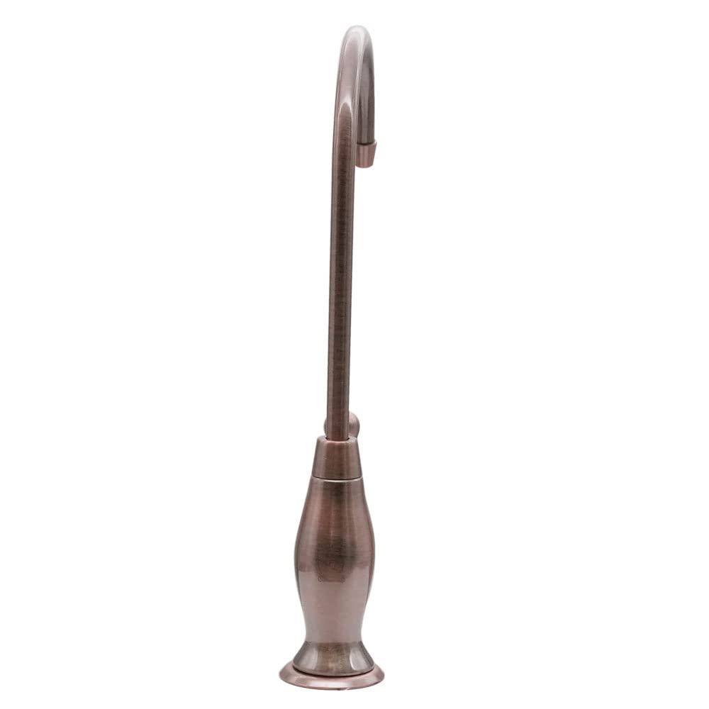 Westbrass D2033-NL-11 10-Inch Classic Single Lever Cold Water Dispenser Faucet in Antique Copper Finish - Perfect for Kitchen Sinks, Bar Countertops, and Office Water Coolers