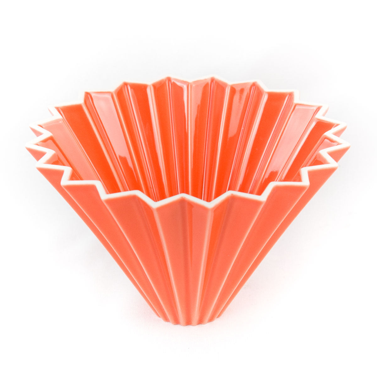 ORIGAMI Coffee Dripper - Premium Handmade Ceramic Pour Over Coffee Maker, Orange - Perfect for Home Brewing, Specialty Coffee & Gift Giving
