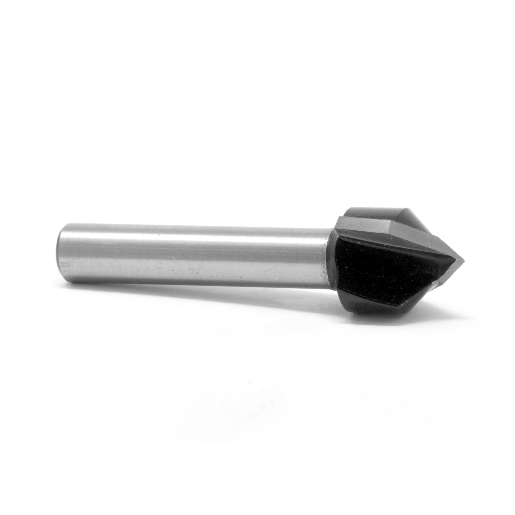 WEN RB301VG 1/2 Inch V Groove Carbide Tipped Router Bit with 1/4 Inch Shank - Perfect for Woodworking, Sign Making, and Decorative Edge Cutting