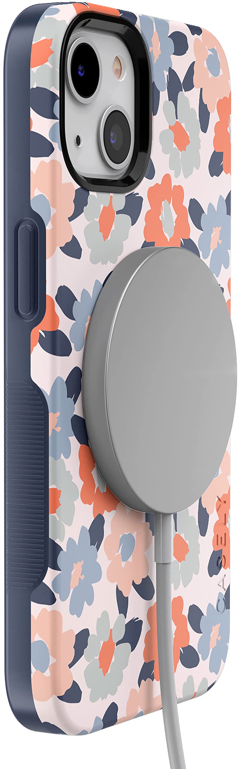 Casely iPhone 13 Case with MagSafe Compatibility - Pastel Floral Design & Field of Flowers Pattern | Slim Protective Cover for Everyday Use, Work & Travel