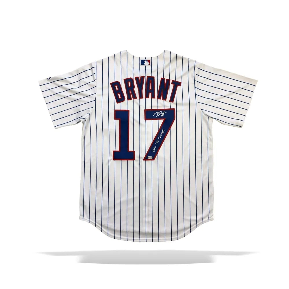 Authentic Kris Bryant Signed 2016 World Series Champions Cubs Jersey with MLB COA - Perfect for MLB Memorabilia Collectors & Chicago Cubs Fans