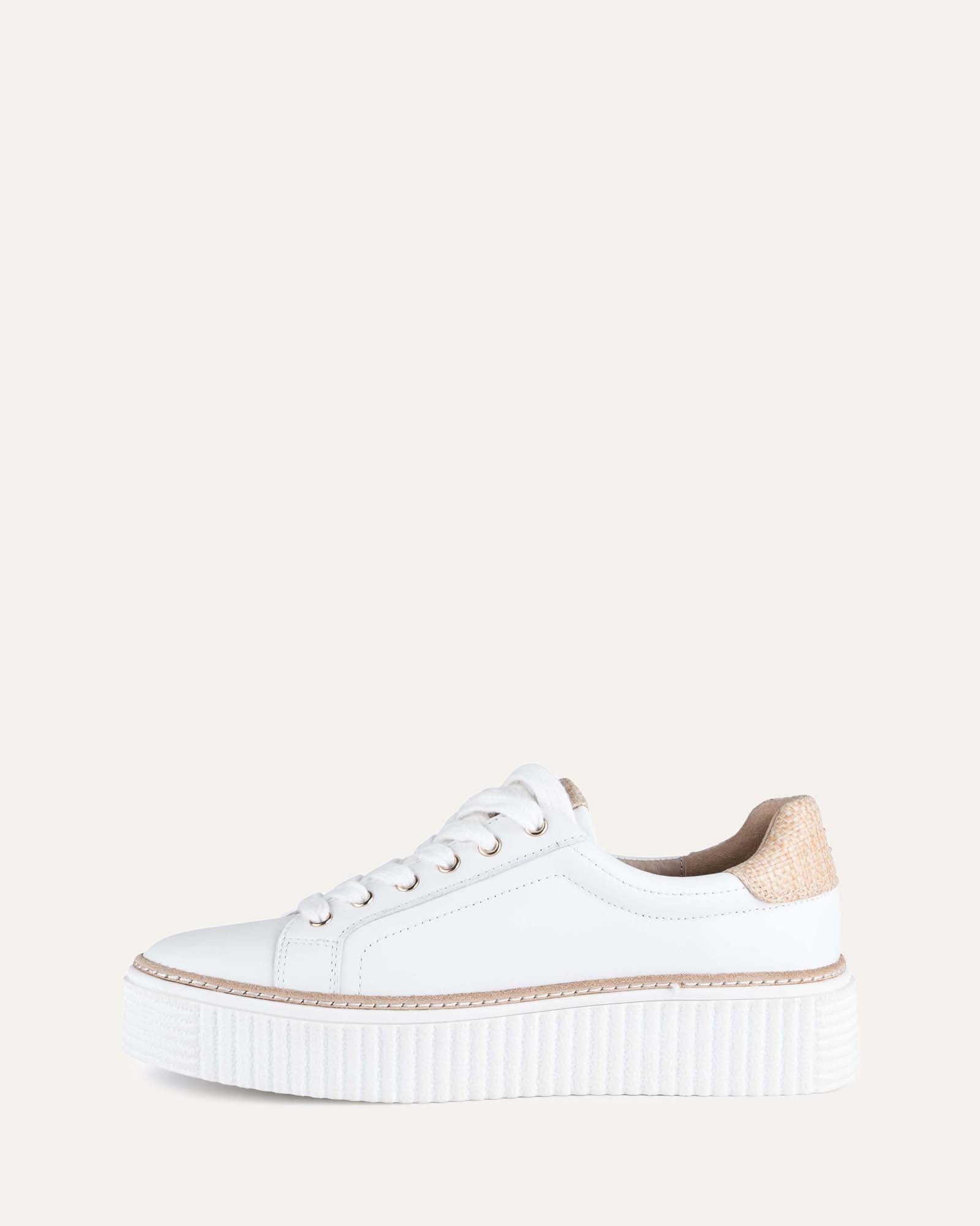 Arianna White Raffia Sneakers - Women's Casual Summer Shoes for Beach, Walking & Travel