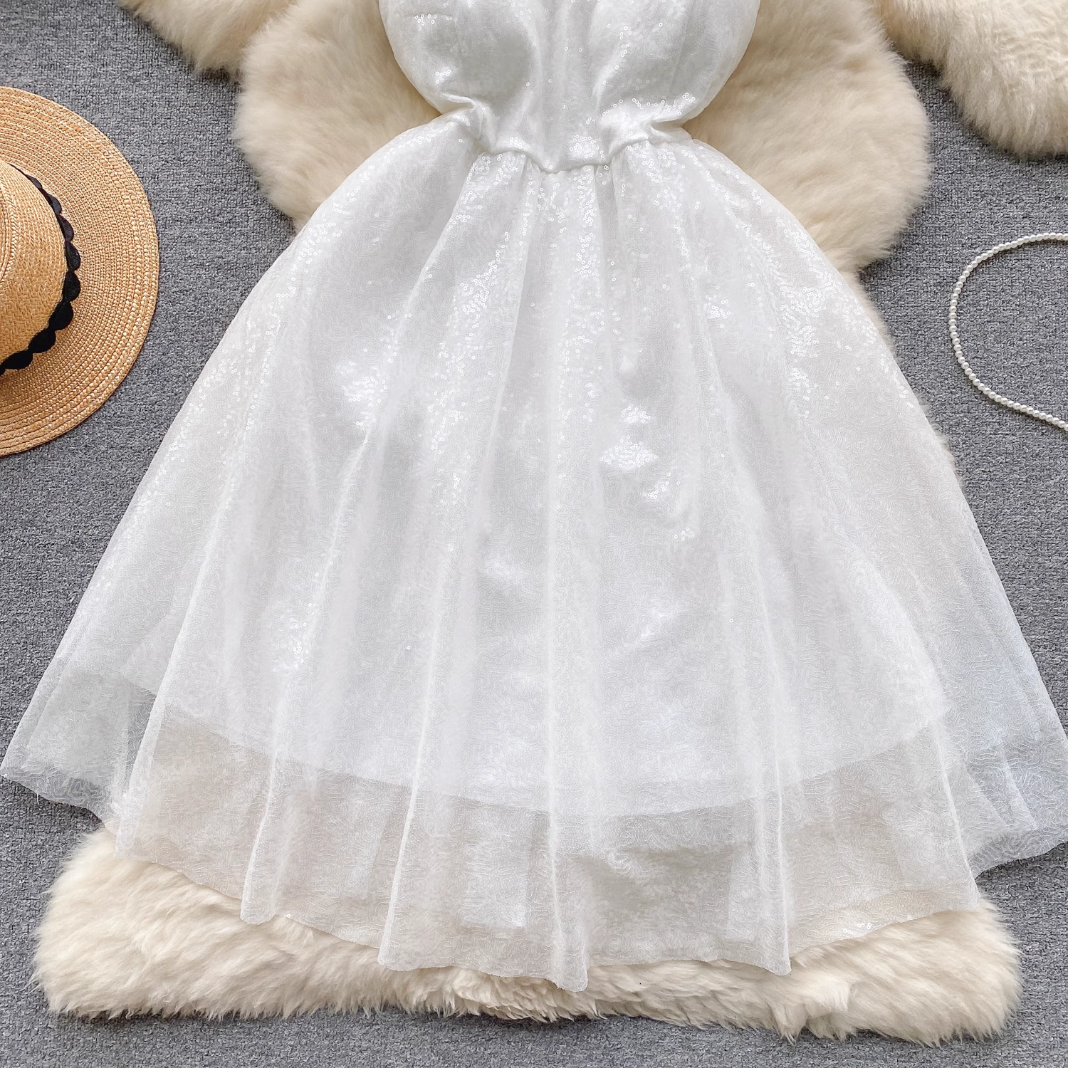 Elegant Mesh Fairy White Dress for Homecoming - Sparkling Prom Gown 1888 | Perfect for Dances, Parties & Special Occasions