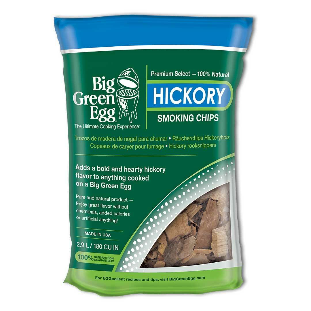 Premium Hickory Smoking Chips for Big Green Egg – Natural Wood Flavor Enhancer for BBQ, Grilling & Smoking – Perfect for Backyard Cookouts, Camping & Outdoor Cooking