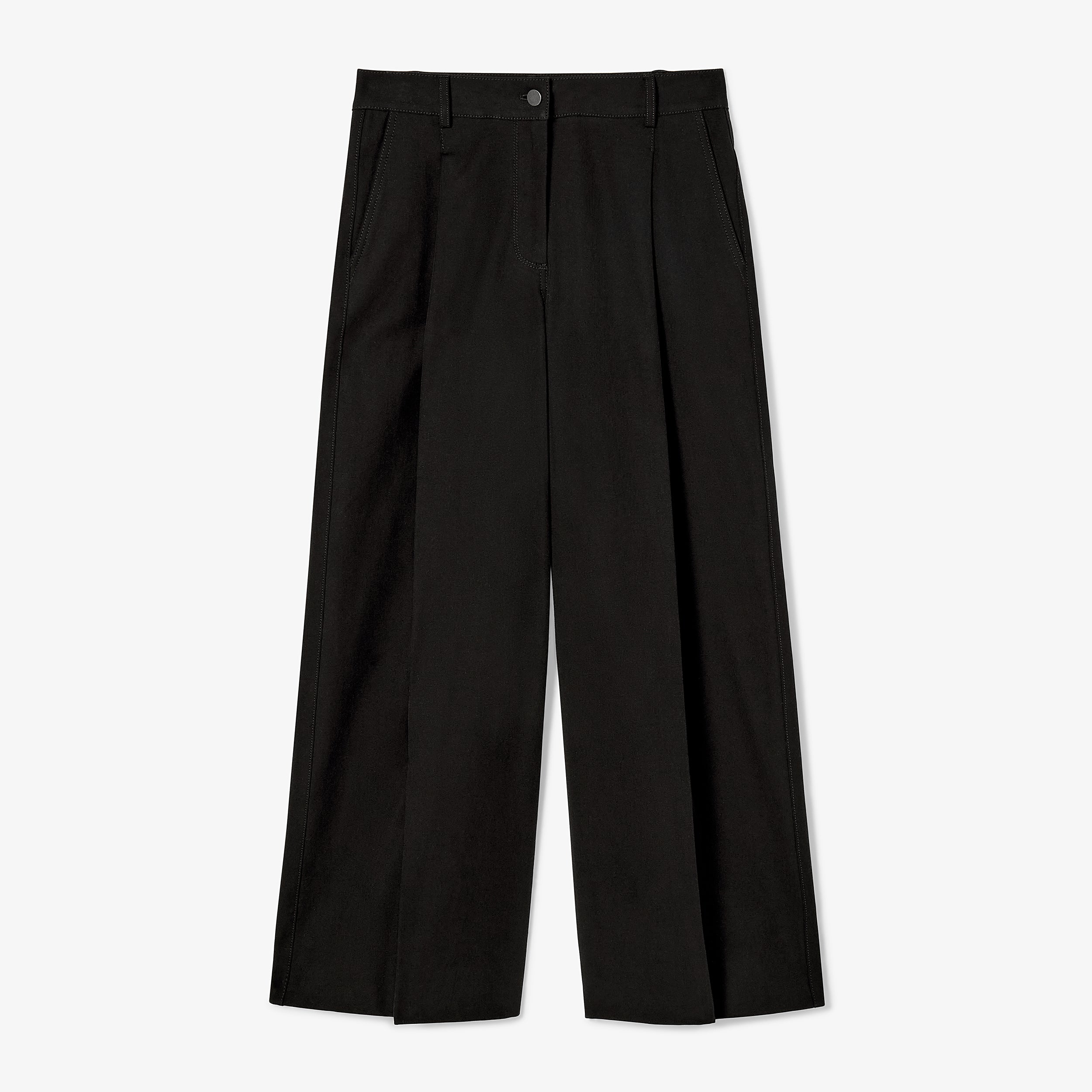 Harrison Wide Pleated Jeans for Women - High Waist Stretch Denim Pants - Comfortable & Stylish Black Jeans for Casual Wear, Work, and Everyday Outfits