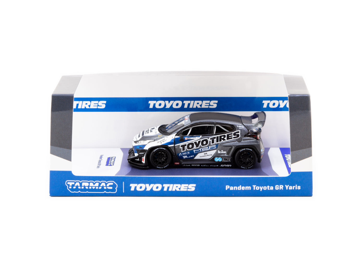 Tarmac Works 1/64 Scale Pandem Toyota GR Yaris Diecast Model Car with TOYO TIRES - Hobby64 Collection - Perfect for Display, Racing Enthusiasts, and Collectors