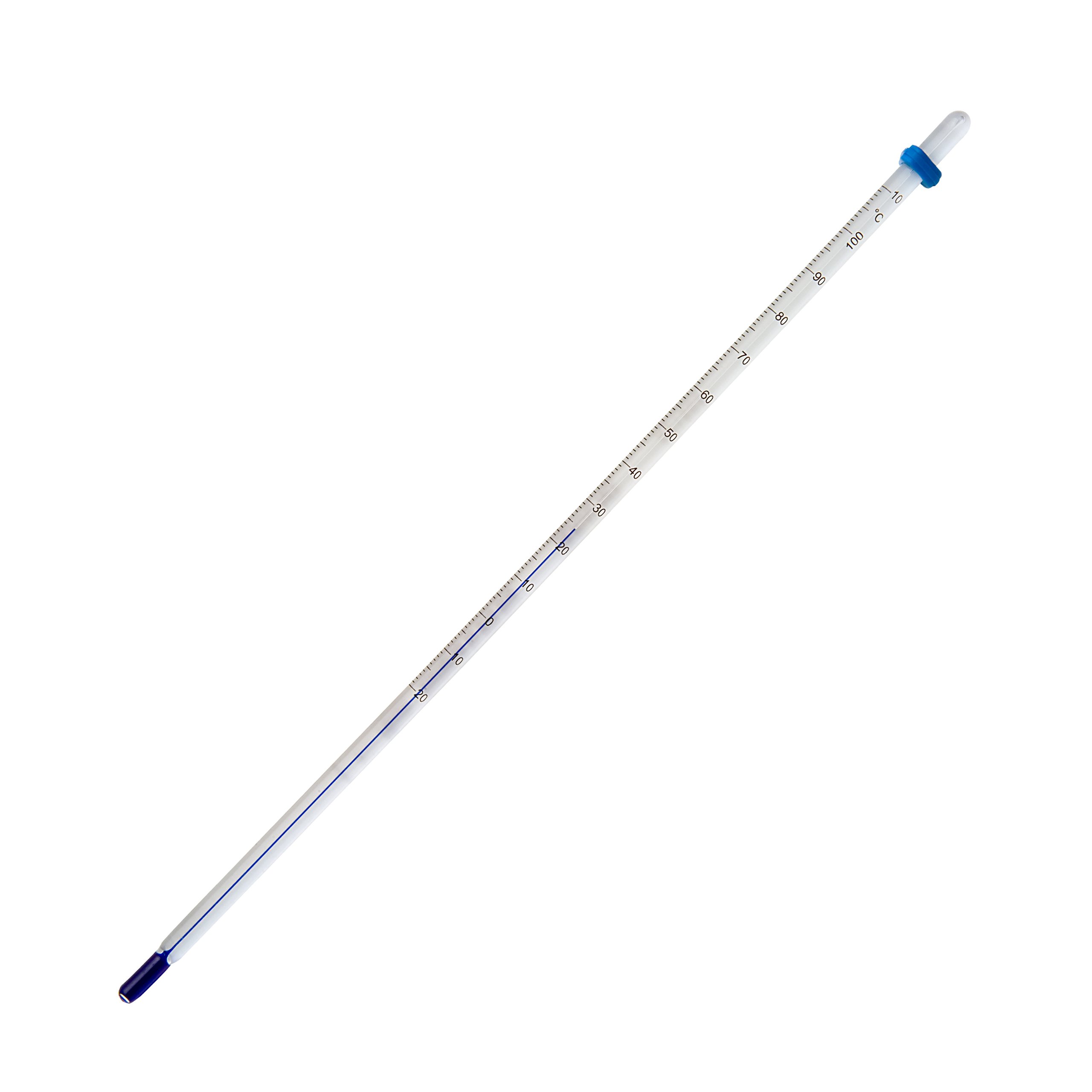 SP Bel-Art H-B DURAC Plus ASTM Liquid-In-Glass Laboratory Thermometer for Wax Melting - 14F, 79mm Immersion, 100-180F Range, Organic Liquid Fill (B60750-0900) | Ideal for Candle Making, Soap Crafting & Cosmetics Laboratories