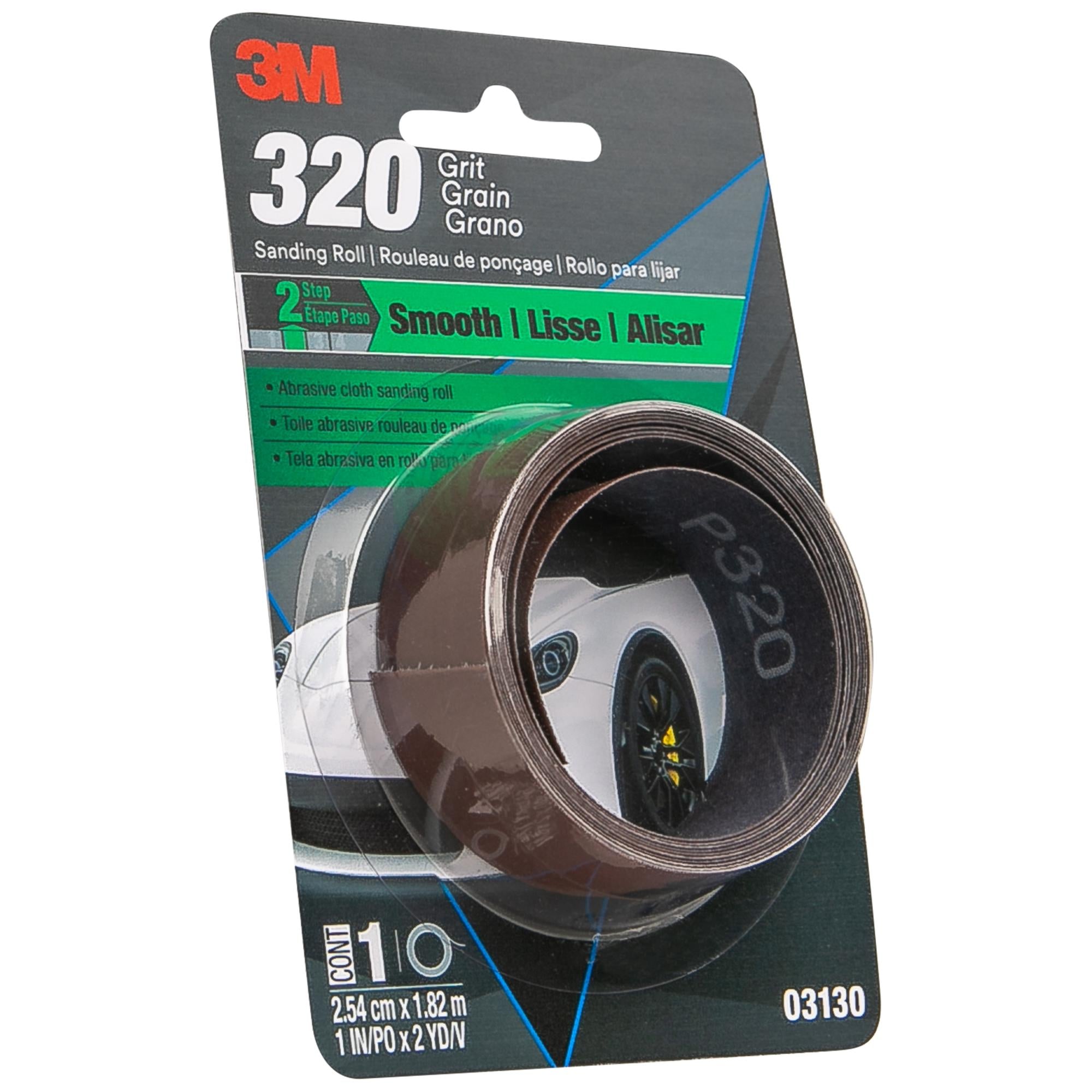 3M 03130 Extra Fine Abrasive Cloth Sanding Roll, 1