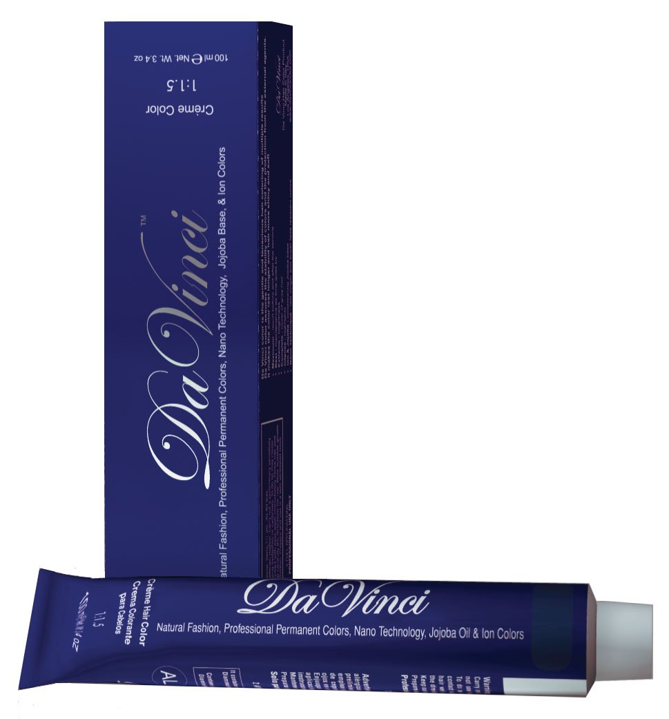 Da Vinci Permanent Hair Dye (3.4oz) - Blue Black (1BB) | Professional Salon Quality Hair Color for Women & Men | Perfect for Home Use, Touch-Ups & Vibrant Color Transformations