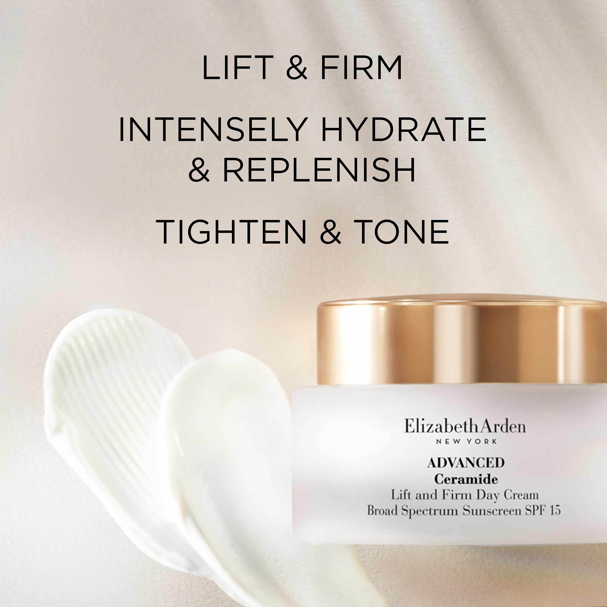 Advanced Ceramide Lift & Firm Day Cream SPF15 - Anti-Aging Moisturizer for Wrinkles & Fine Lines - Perfect for Daily Skincare Routine & Sun Protection