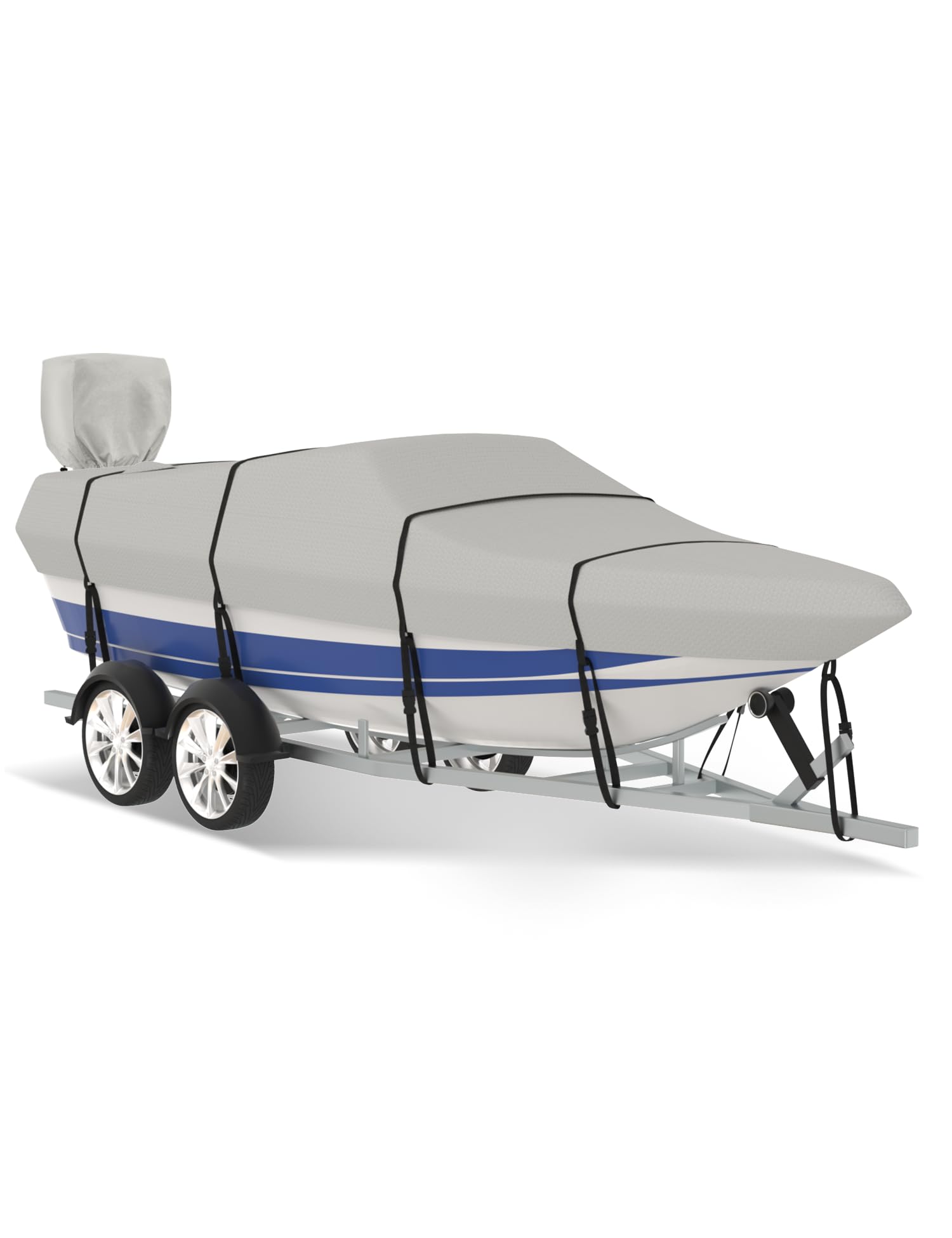 Umbrauto 600D Heavy Duty Boat Cover 16-18.5ft - Waterproof UV Resistant for Fishing & Bass Boats