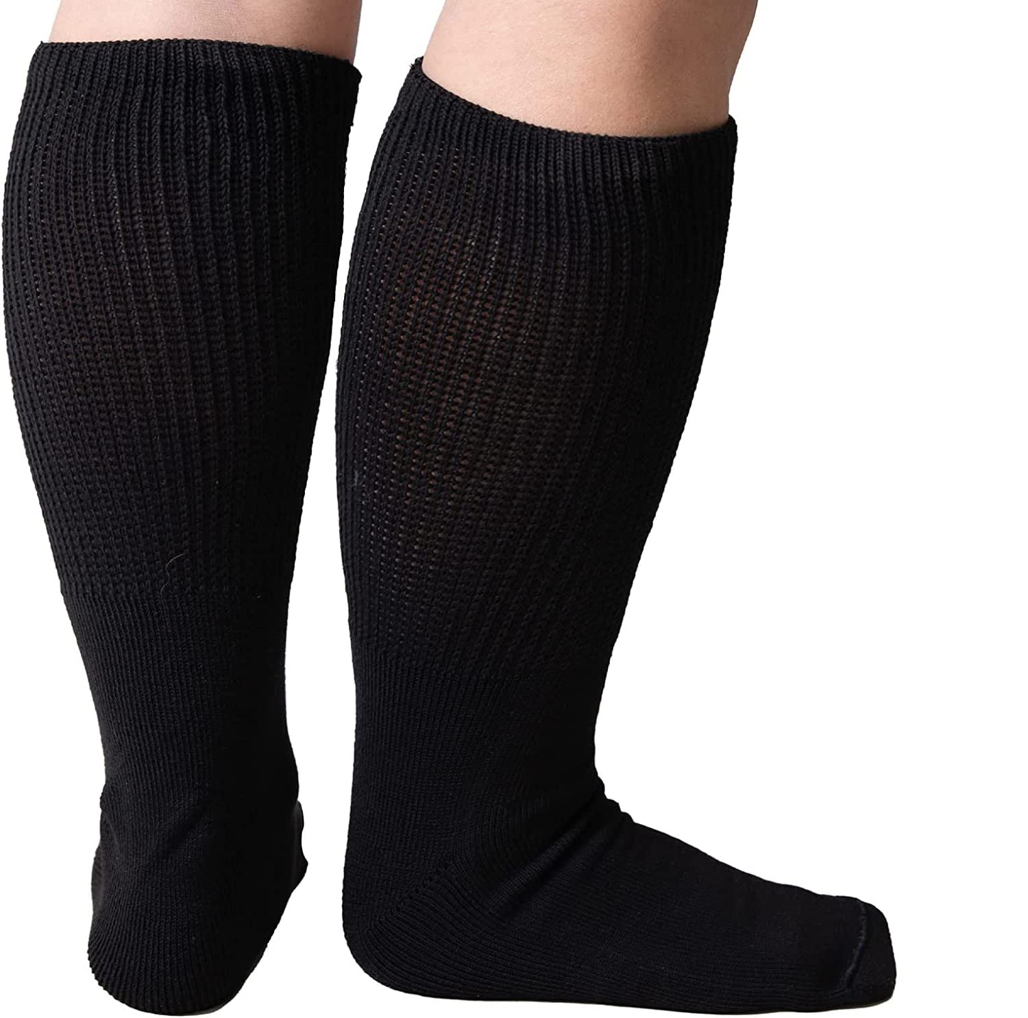 Extra Wide Socks for Swollen Feet & Edema - 3 Pairs Bariatric Diabetic Socks for Women & Men - Comfortable Hospital & Lymphedema Socks for Post-Surgery, Pregnancy & Daily Relief